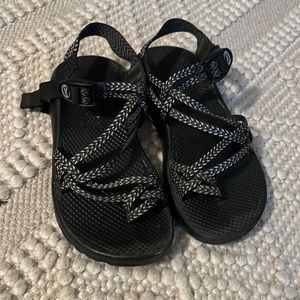 Black and White Chaco Hiking Sandals